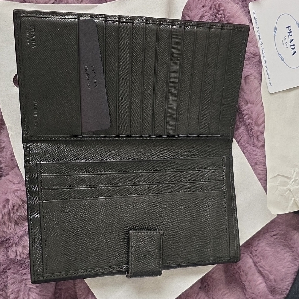 Prada Black Leather Long Wallet - Picture 4 of 11